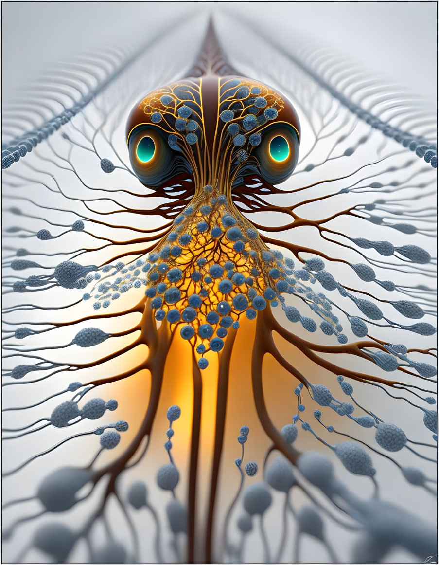surreal insect squid nervous system art