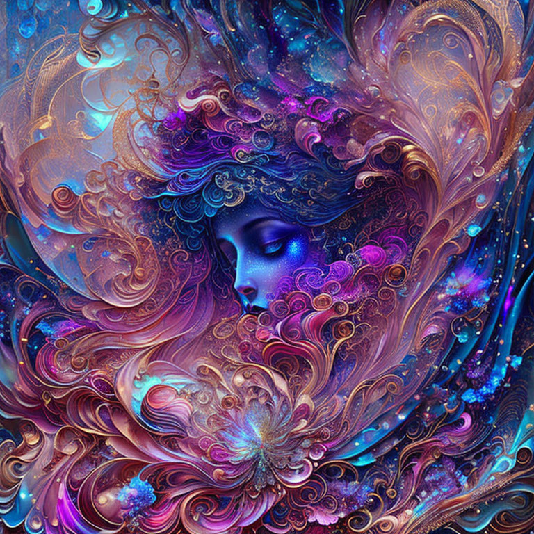 dreamy fluid shimmering cinematic goddess poster