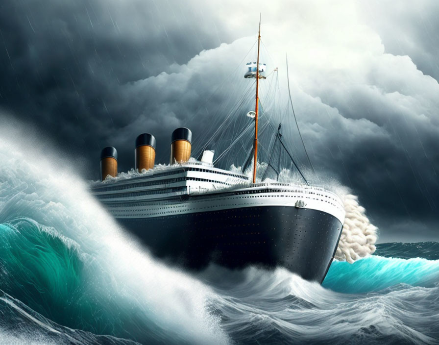 Titanic in the storm