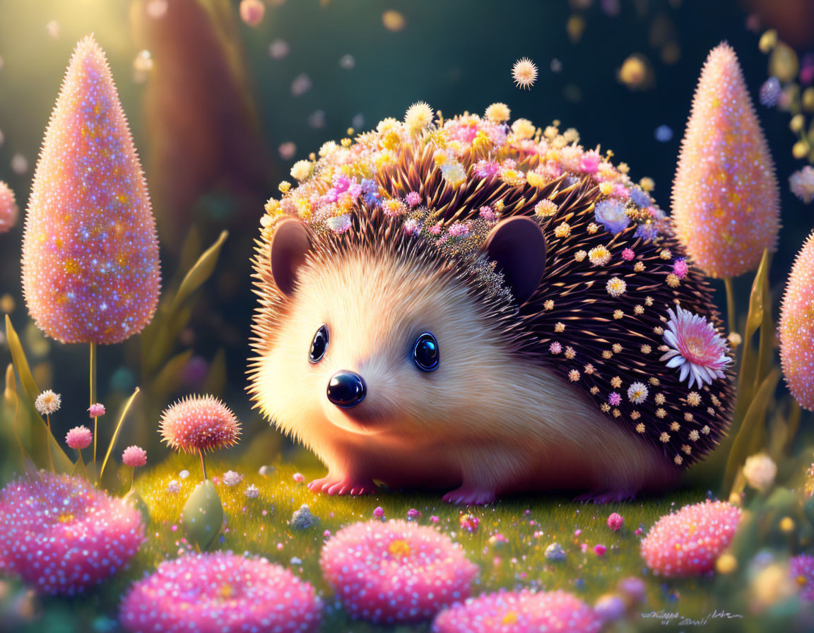 Happy little hedgehog