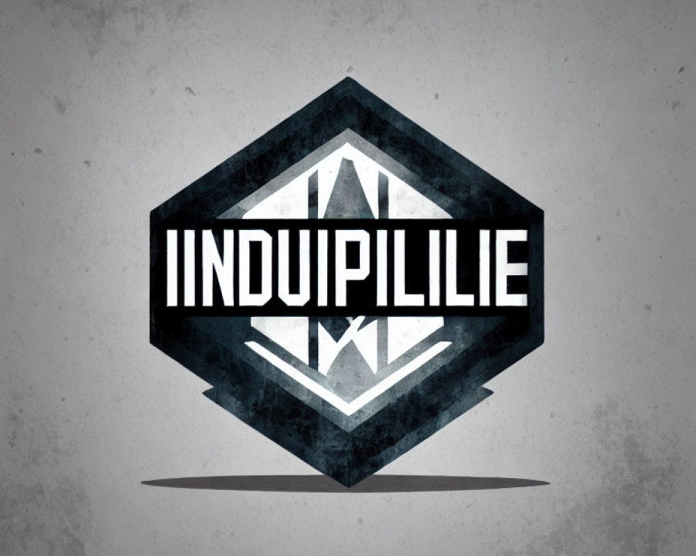 White Bold "INDUPIRLIE" Logo in Diamond Shape on Gray Background