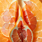 Colorful Sliced Citrus Fruits Arrangement Display