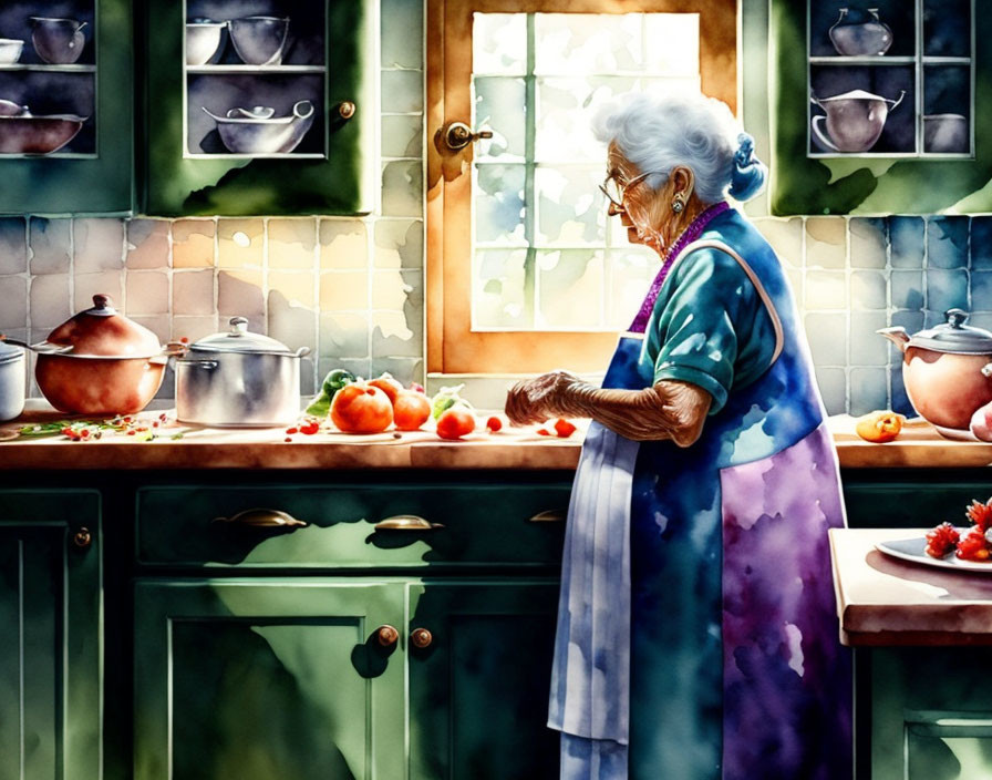 Grandma cooking