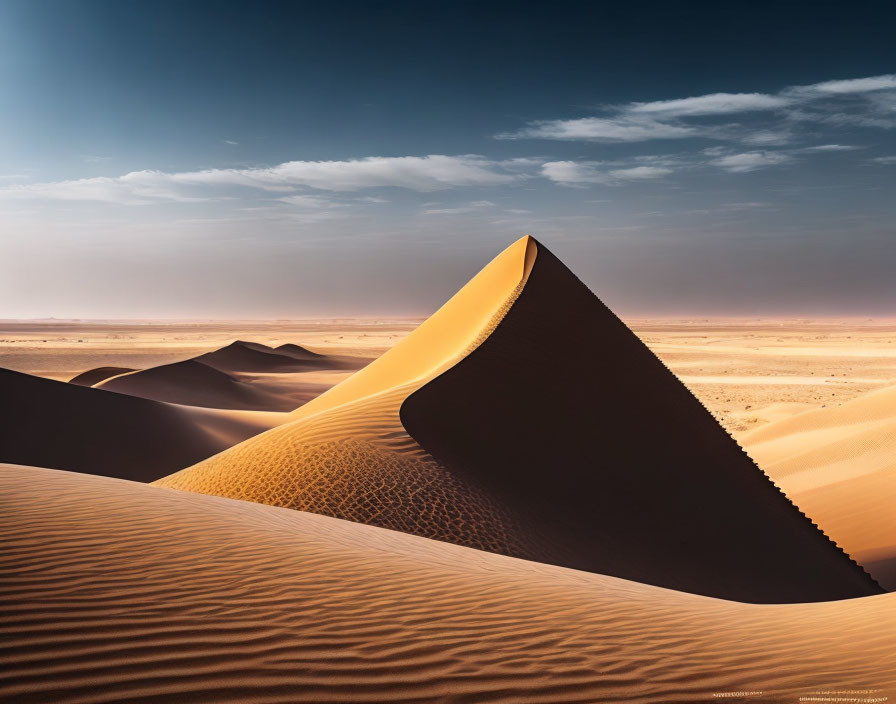 The dunes and desert