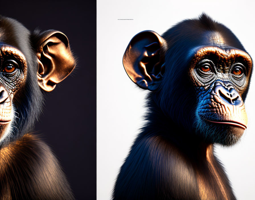 The face of thr chimp