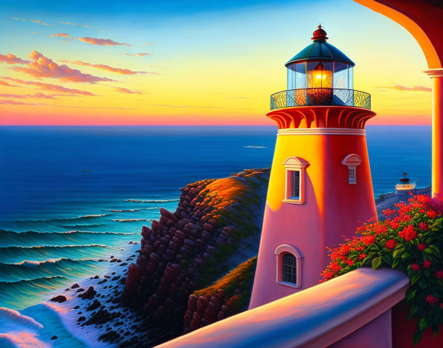 LIghthouse at sunset