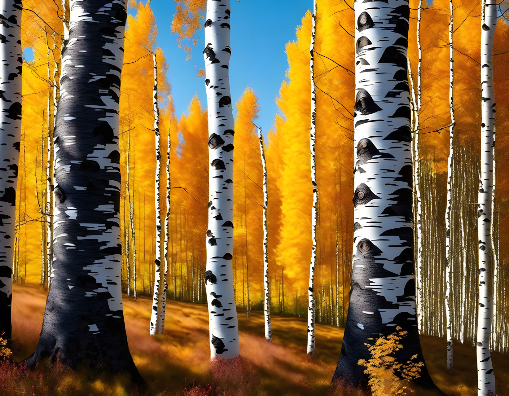 Birch Trees in Autumn