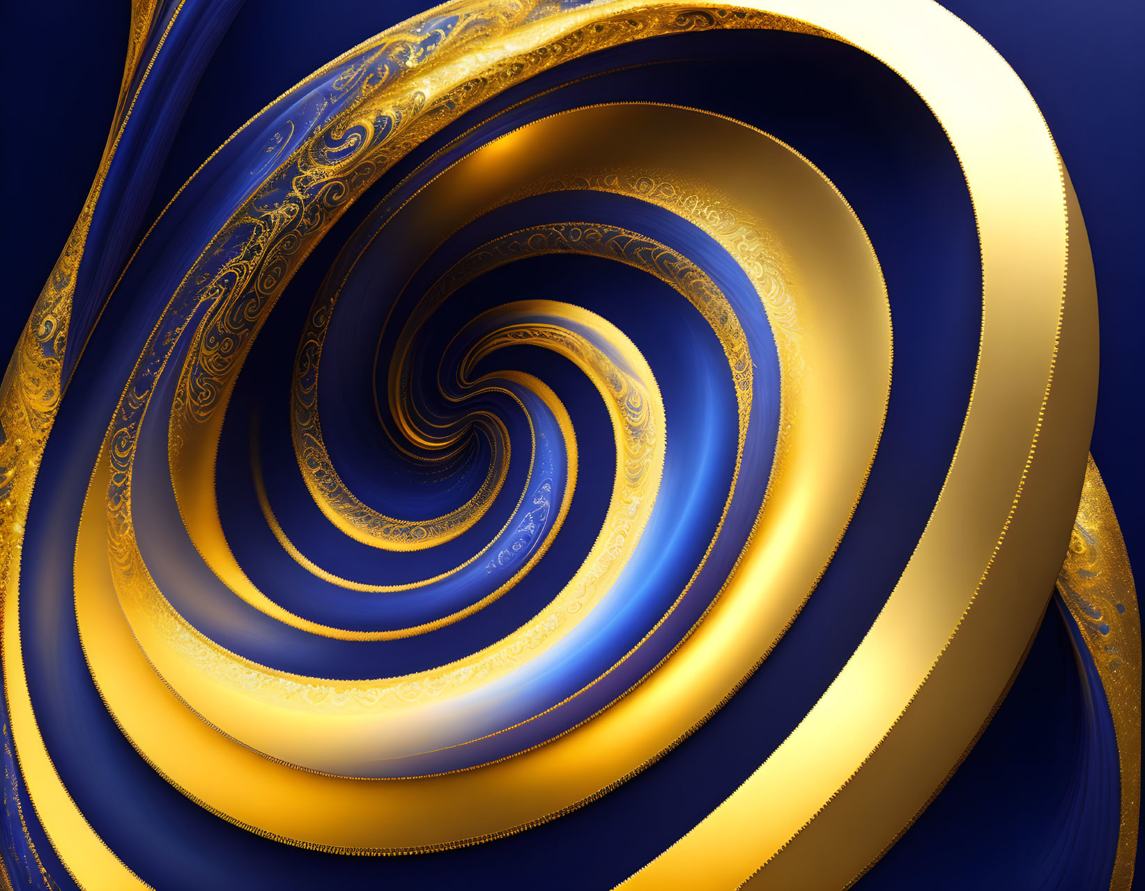 Swirls of gold nd Blue