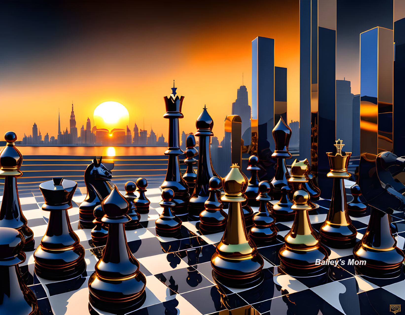Chess Match Between City Skylines