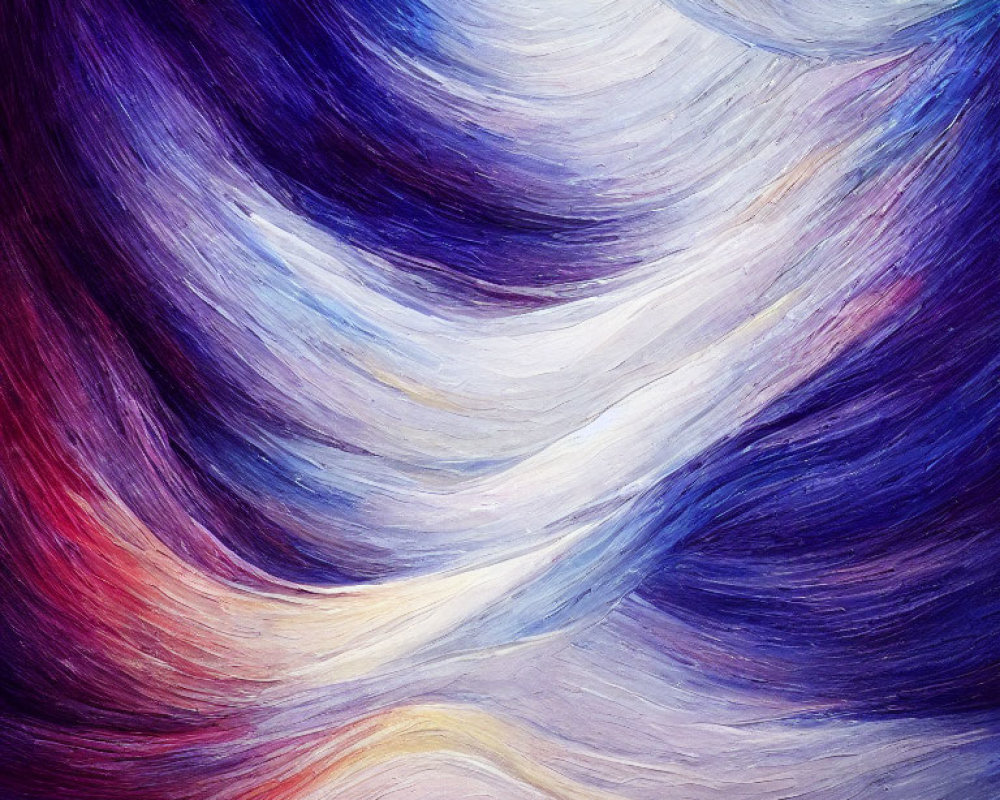 Colorful Abstract Art: Swirling Blue, Purple, White, and Pink Strokes