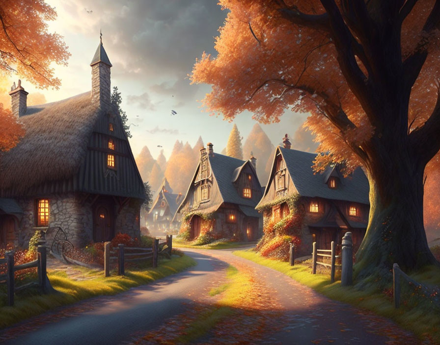 Autumn village 