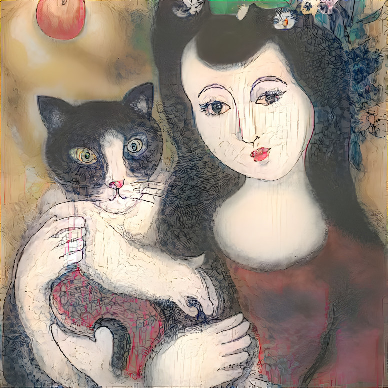 lady and her cat