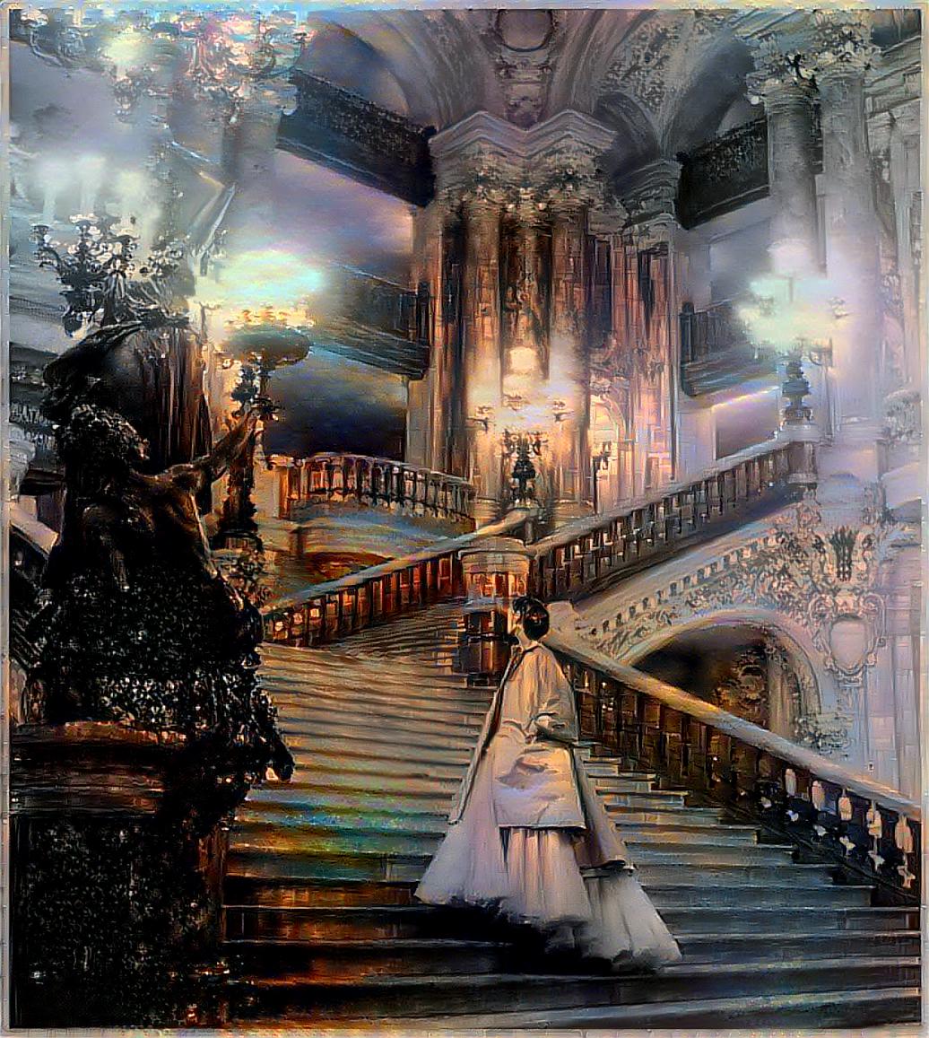 Ascending the Deep Dream Stairs at Opéra Garnier
