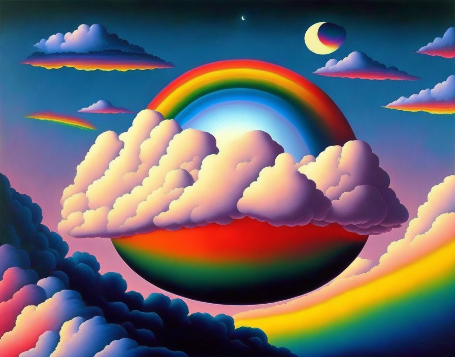 I want to sleep on a cloud above the rainbow and b