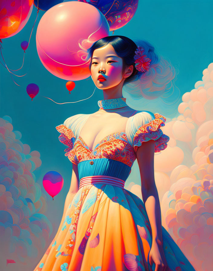 Girl With Balloons 223