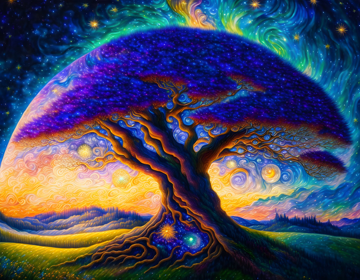 Tree of Life Across a Starry Night