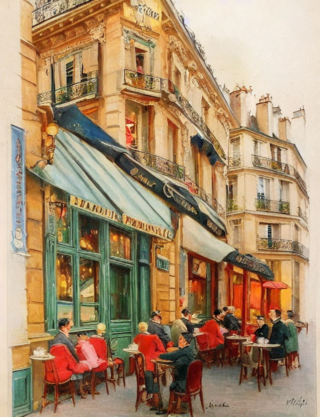 Paris Cafe Early 1900's 