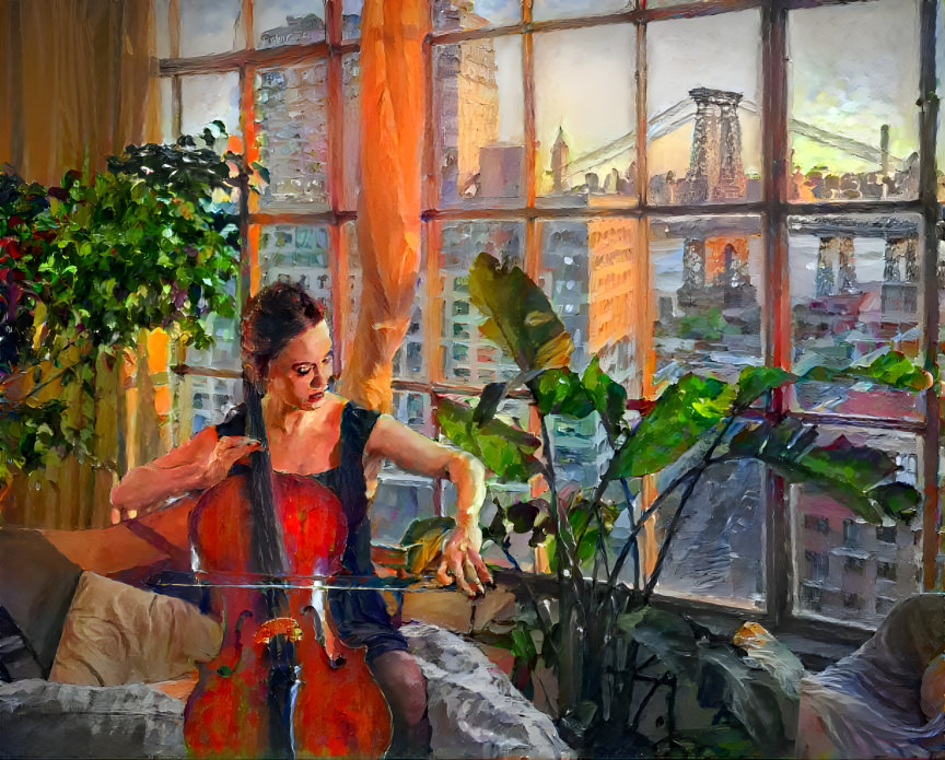 Morning Cello Player