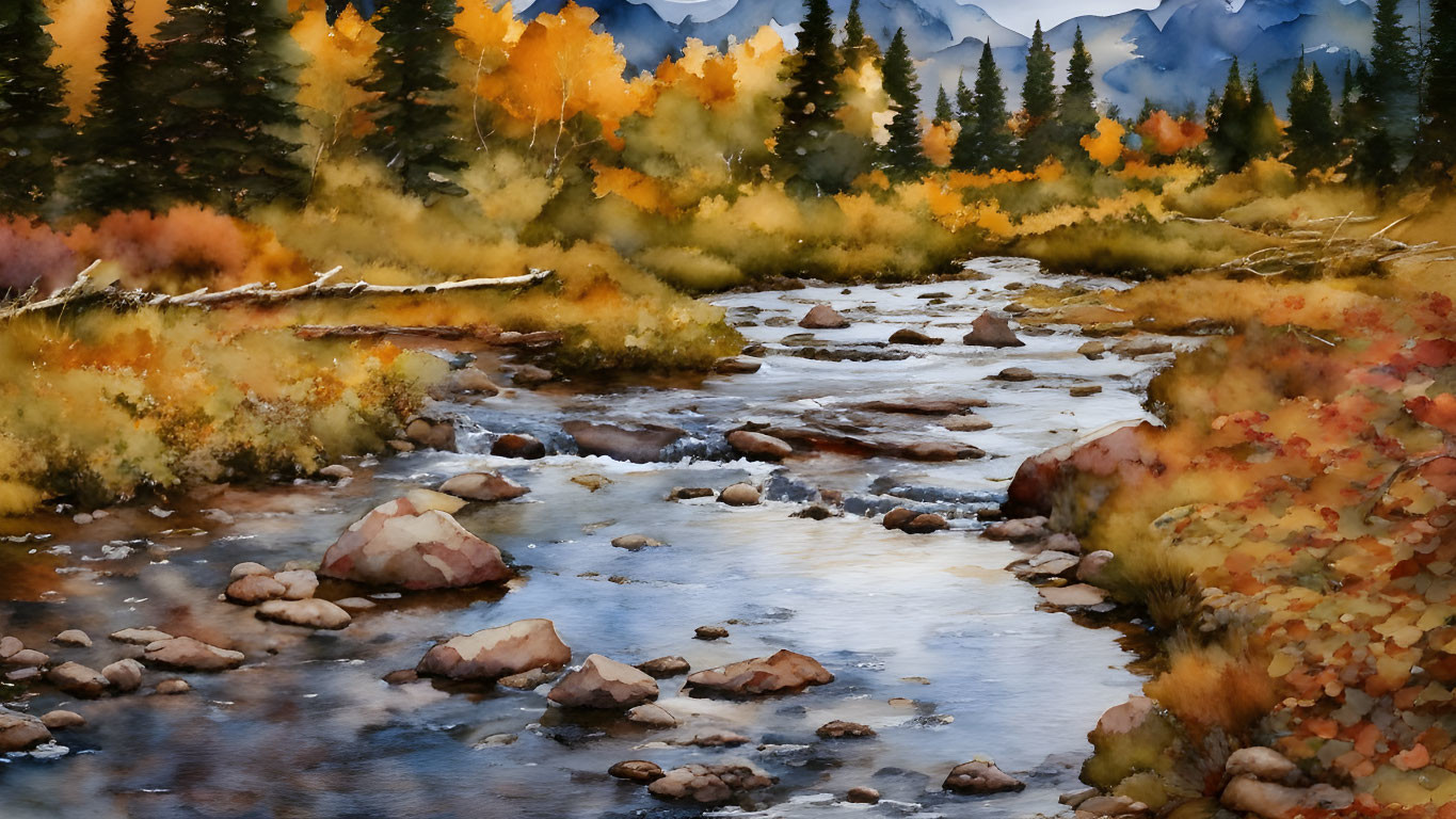Autumn Rocky Mountain Stream