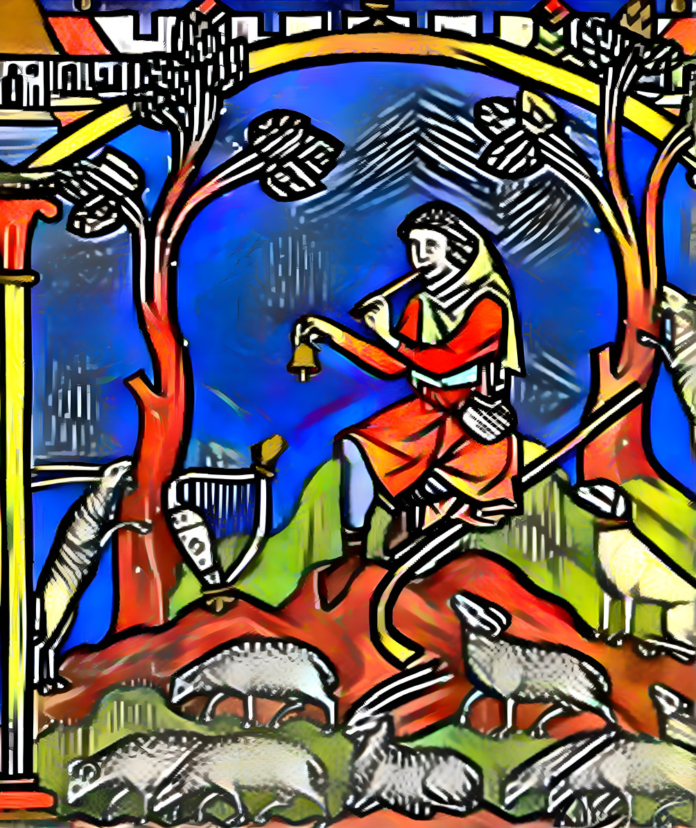 Stained Glass Shepherd