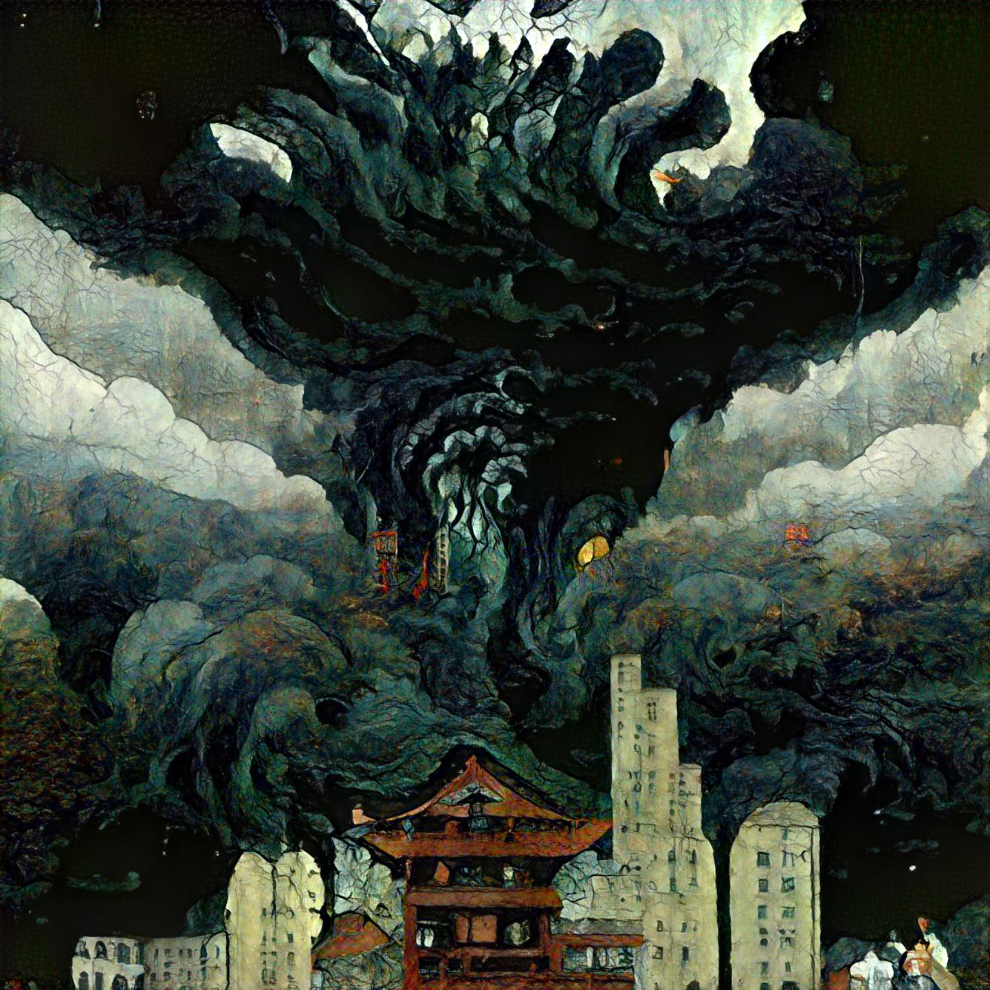 Smoke Monster (attempting ukiyo-e style)