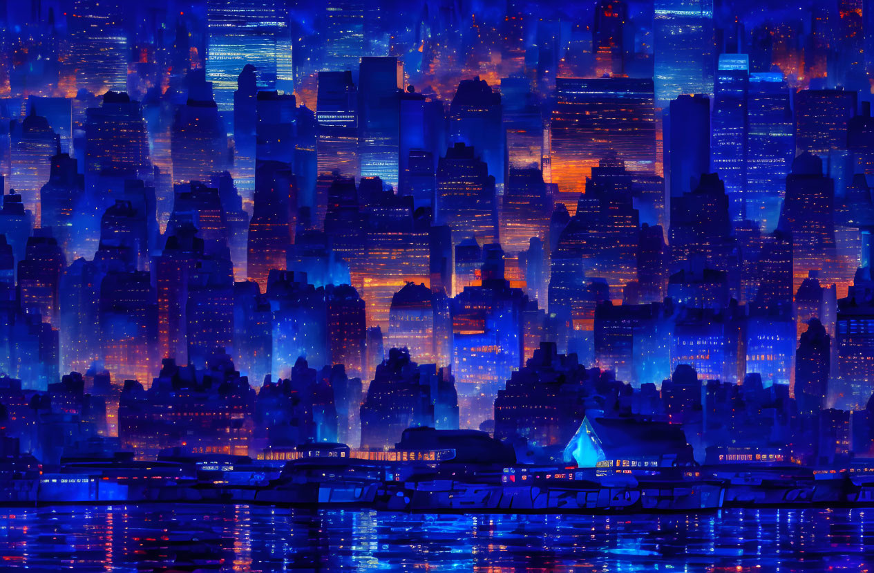 New York in the blue