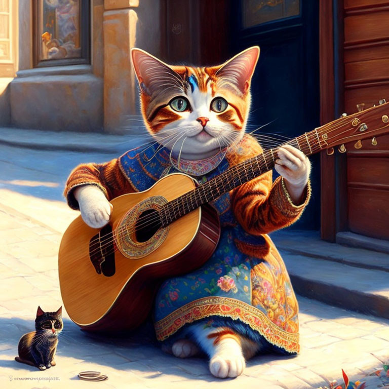 A kitty guitarist