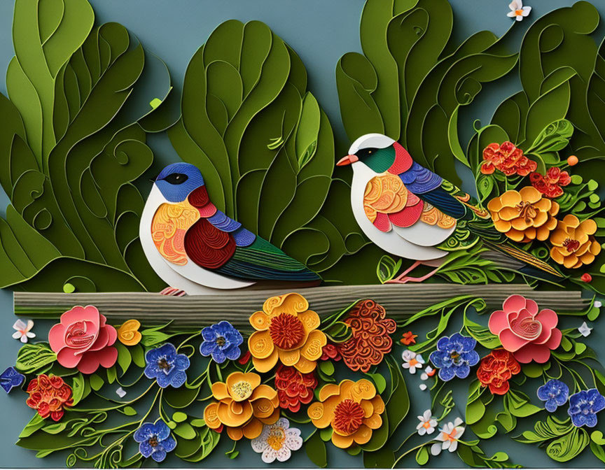 "Birds in the garden",paper application