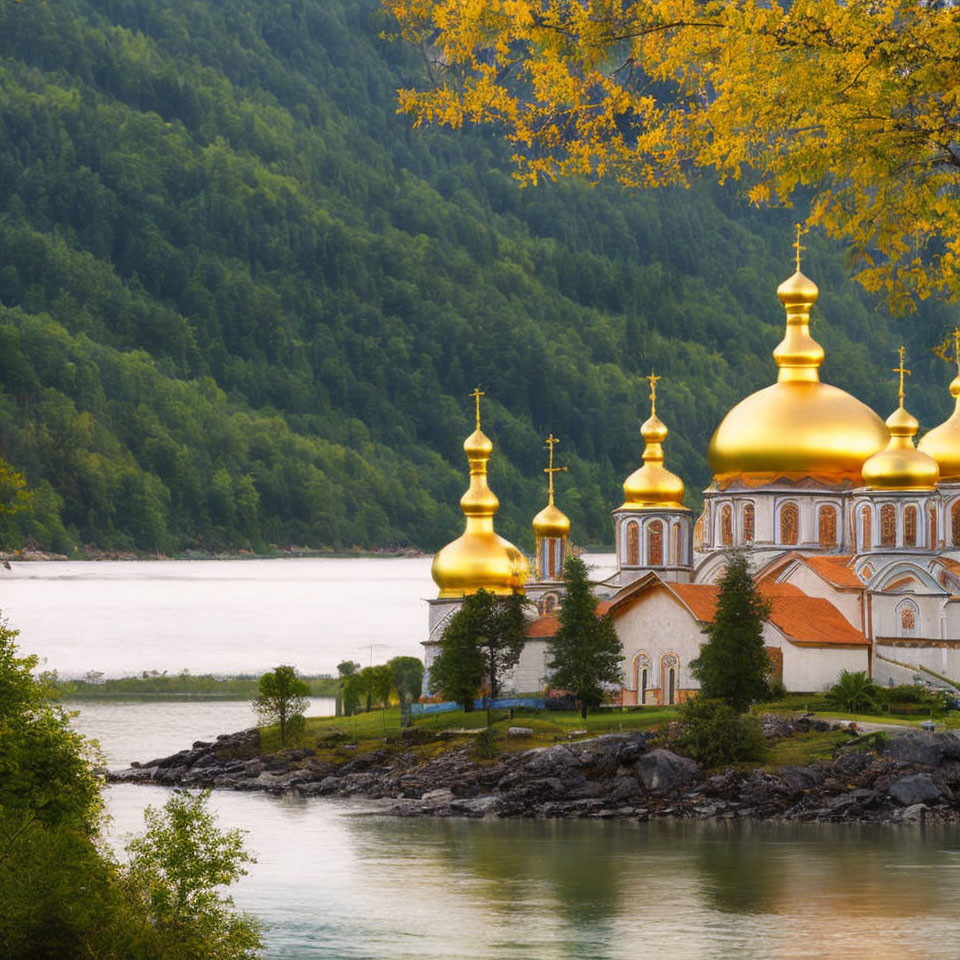 "The church on the river bank»
