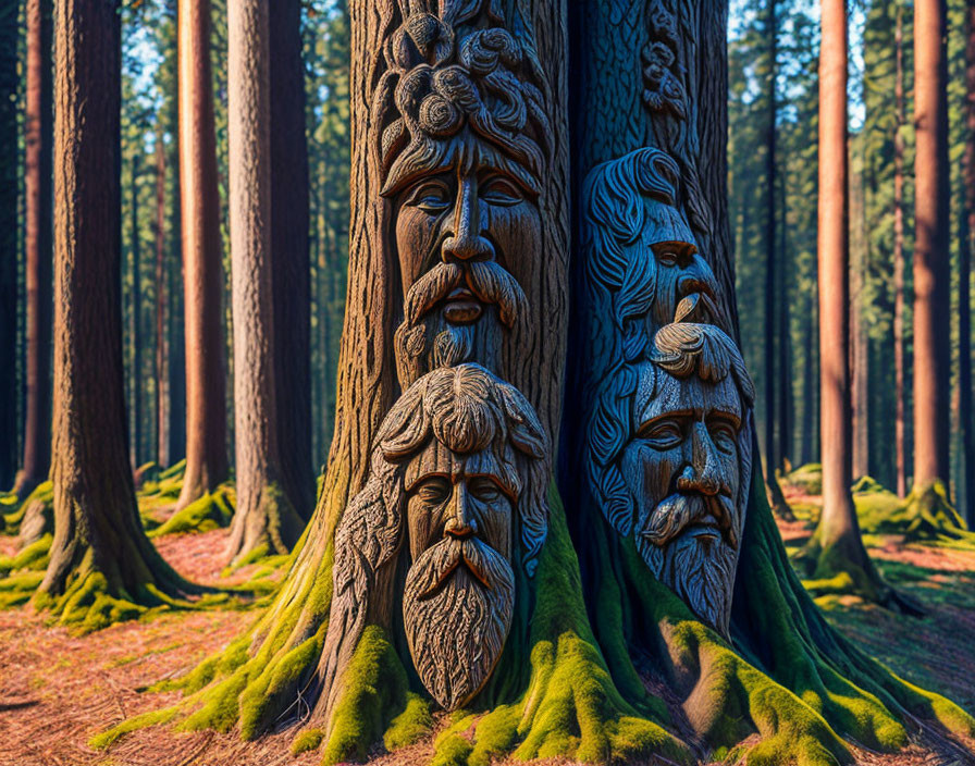 "Spirits of trees", artist-sculptor  Keith Jenning
