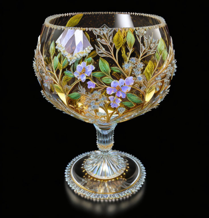 Vase in the form of a wine glass