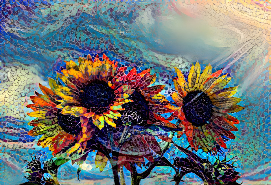 Sunflowers - mosaic version