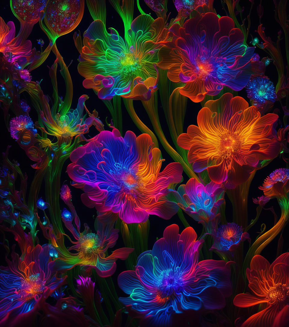 Glowing Flowers