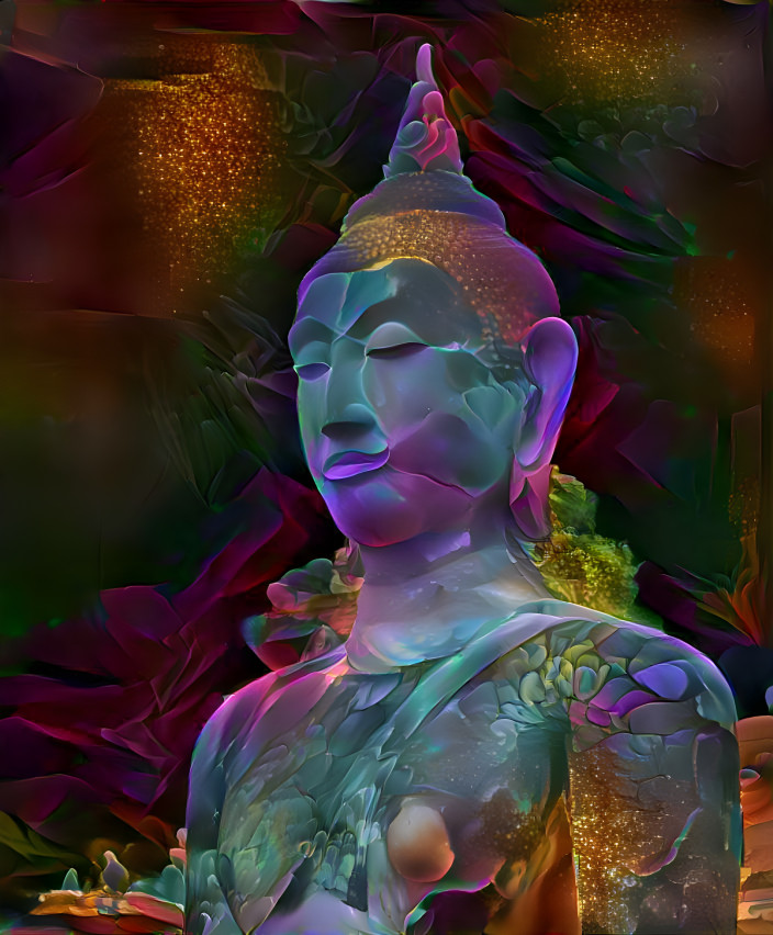 Buddha Statue - purple version