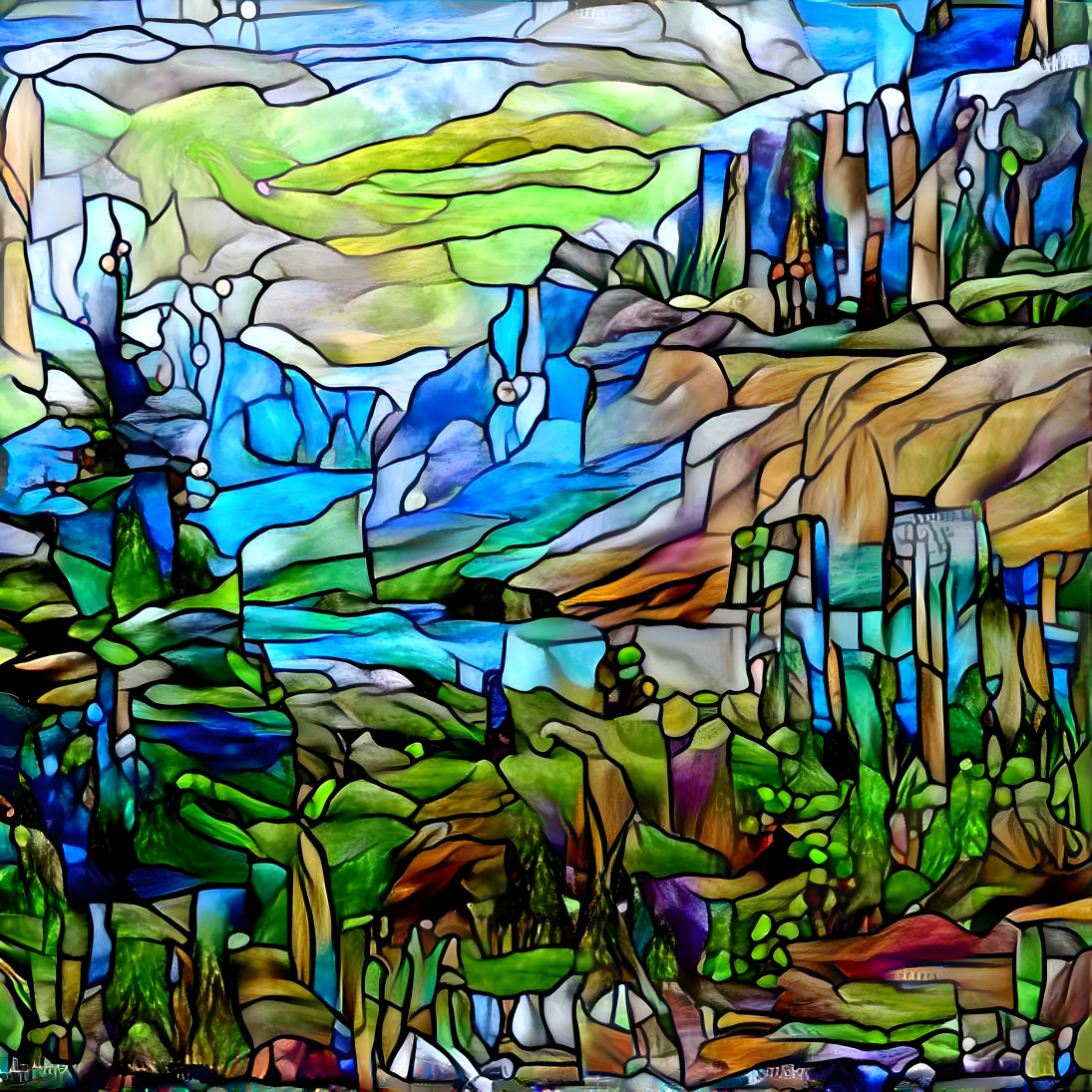 Mountain Lake abstract