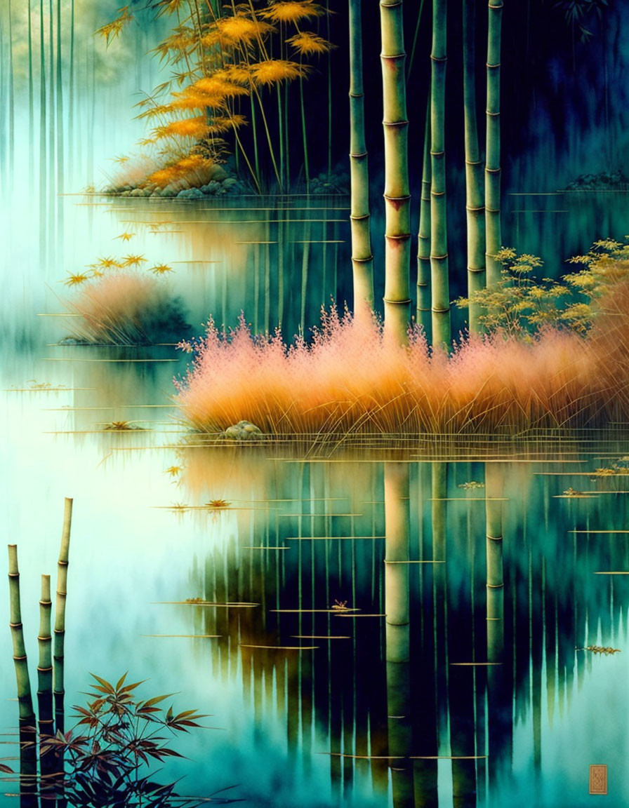 Misty Bamboo Forest