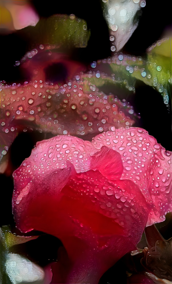 Rose and droplets