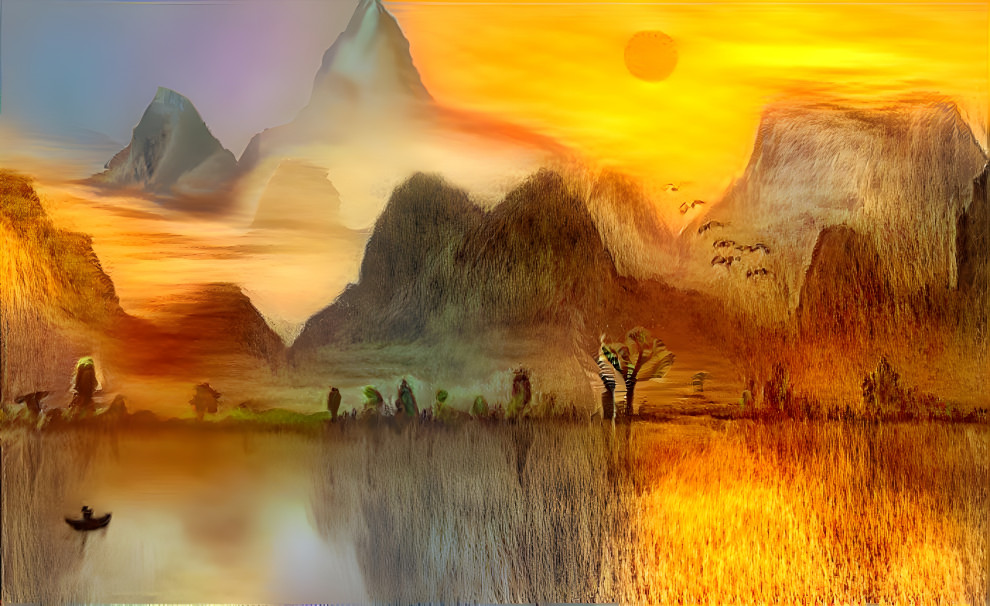 Imaginary Landscape - sunset style