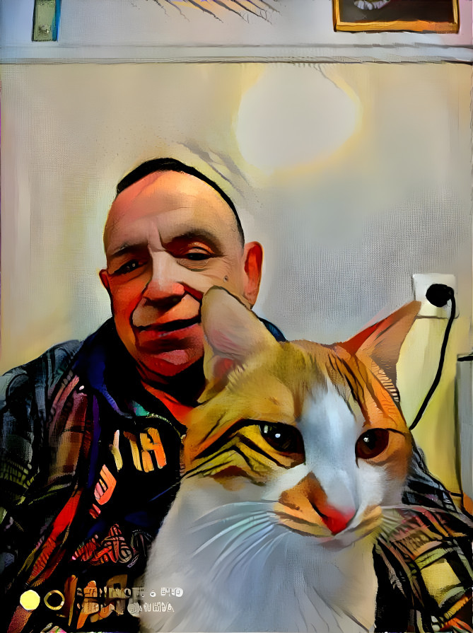 with my cat, Niefky