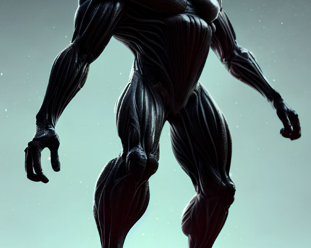 Stylized muscular figure against starlit background symbolizing otherworldly presence