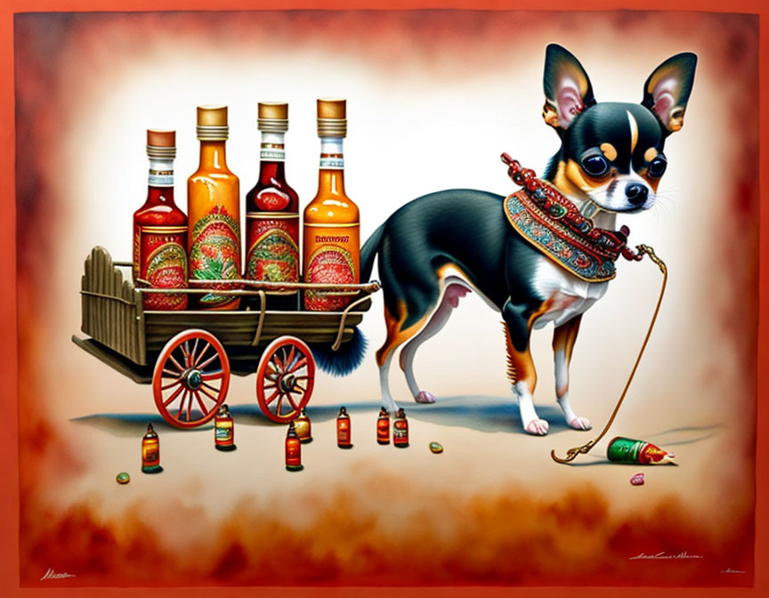 Chihuahua's Hot Sauce Wagon