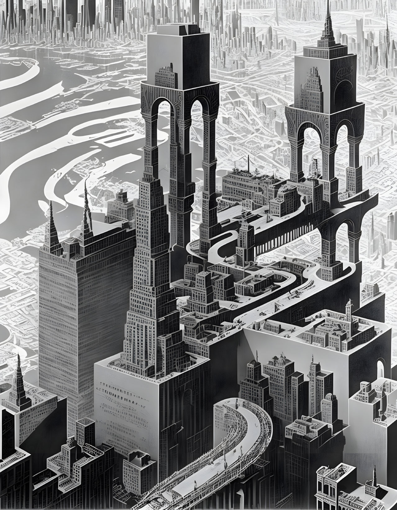 Sci Fi Escher City