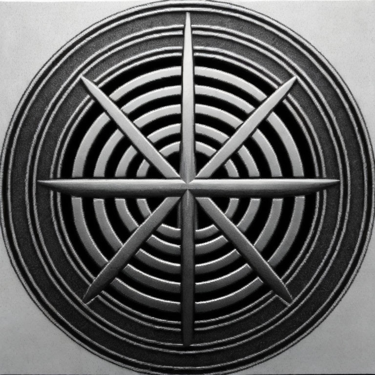 Circular Metallic Vent with Star-Shaped Design and Slatted Openings
