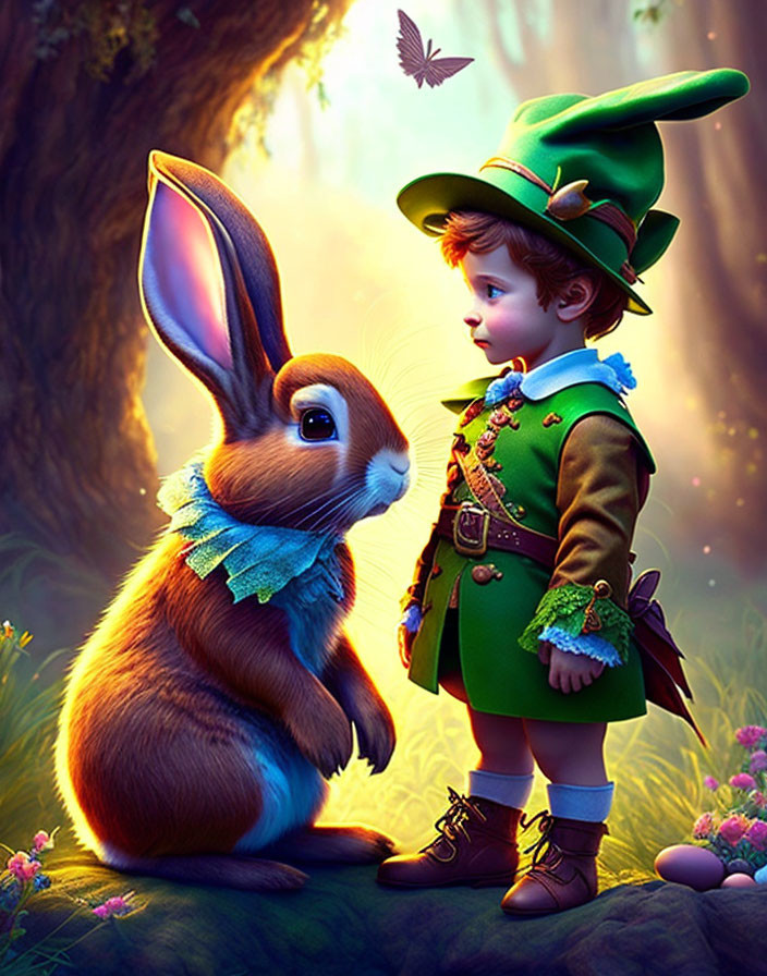 Little Saint Patrick Meets The Easter Bunny