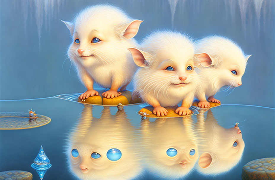 Chickats in a Puddle