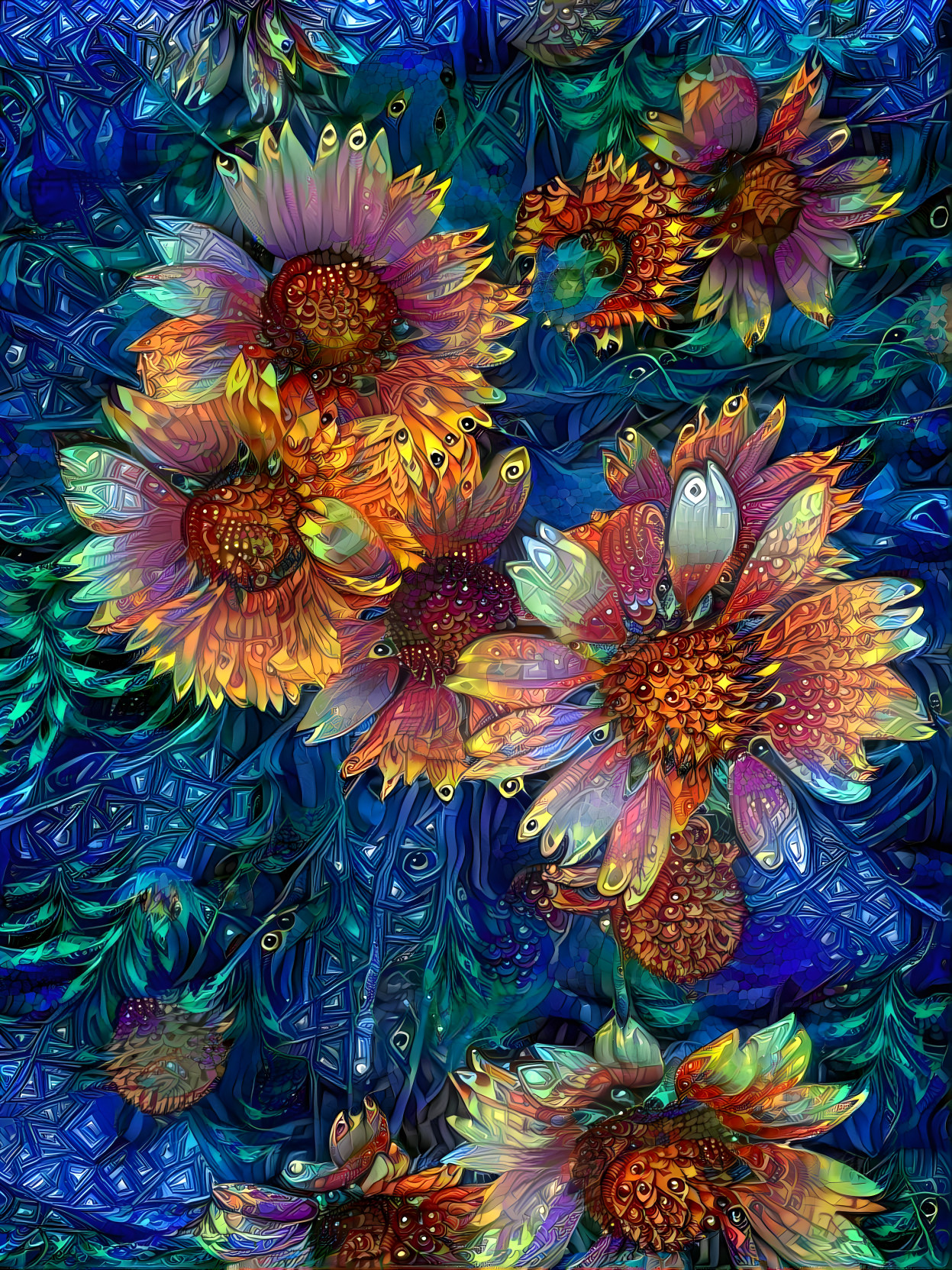 blanket flowers, favorite of the bees