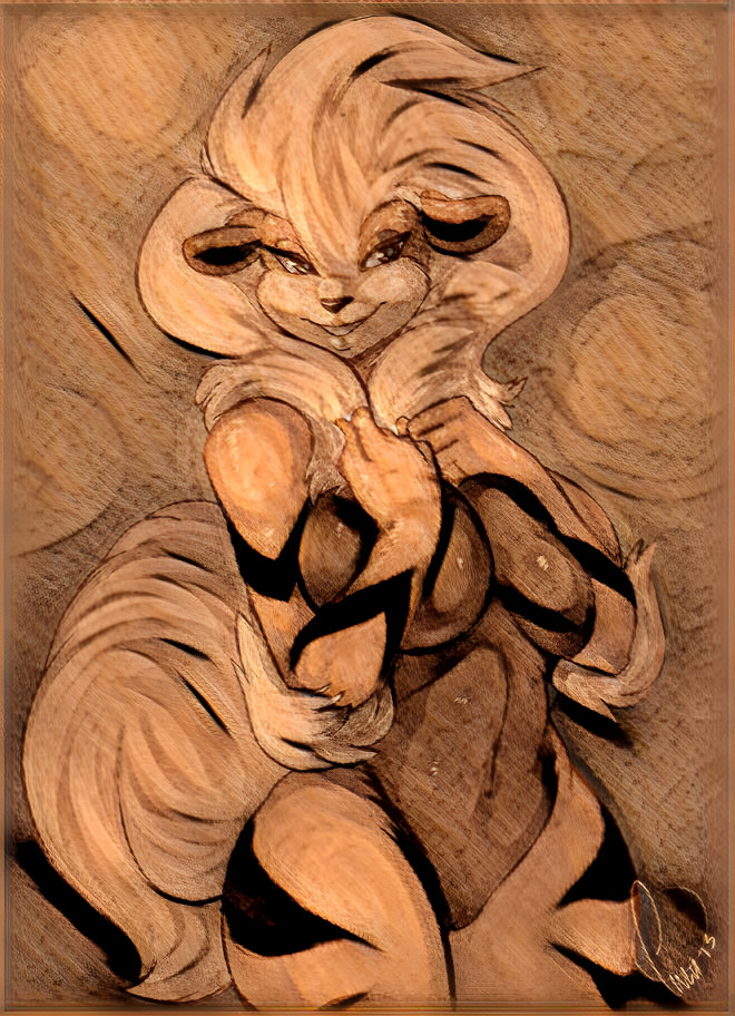 Arcanine Woodcarving