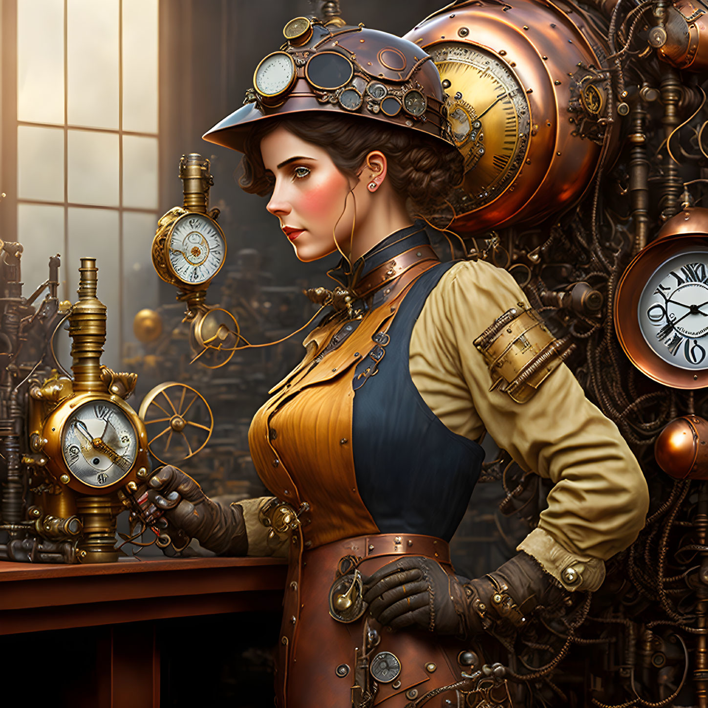 Steampunk Female Worker