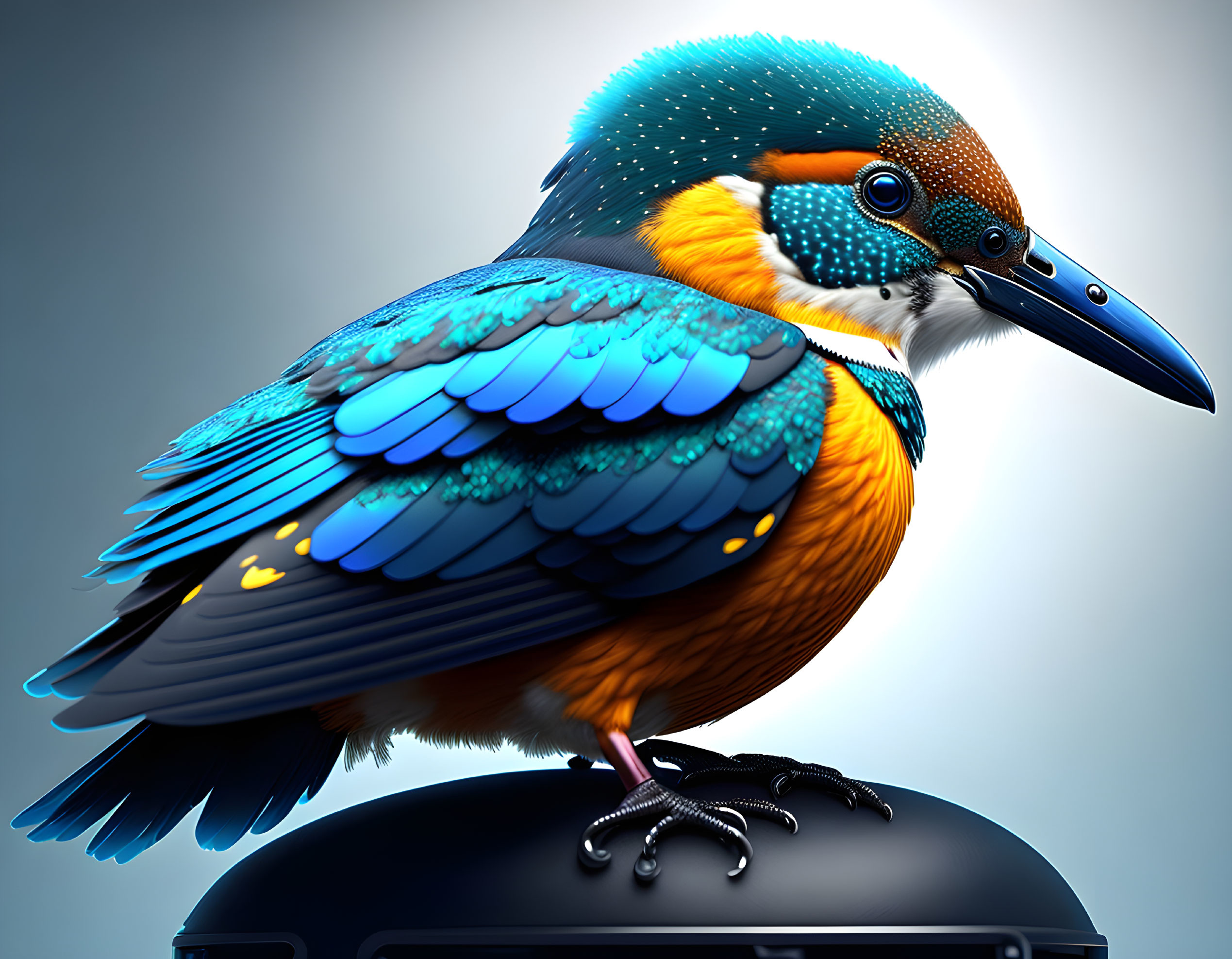 cyber kingfisher bird