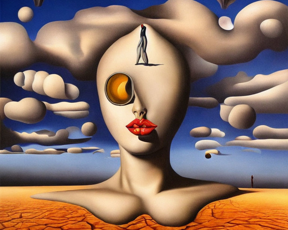 Personified Landscape Painting with Surreal Features